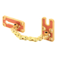 Prime-Line 3 in. x 1-1/2 in. Keeper, Chain Door Guard, Cast Bronze Alloy Plates Single Pack SE 25300